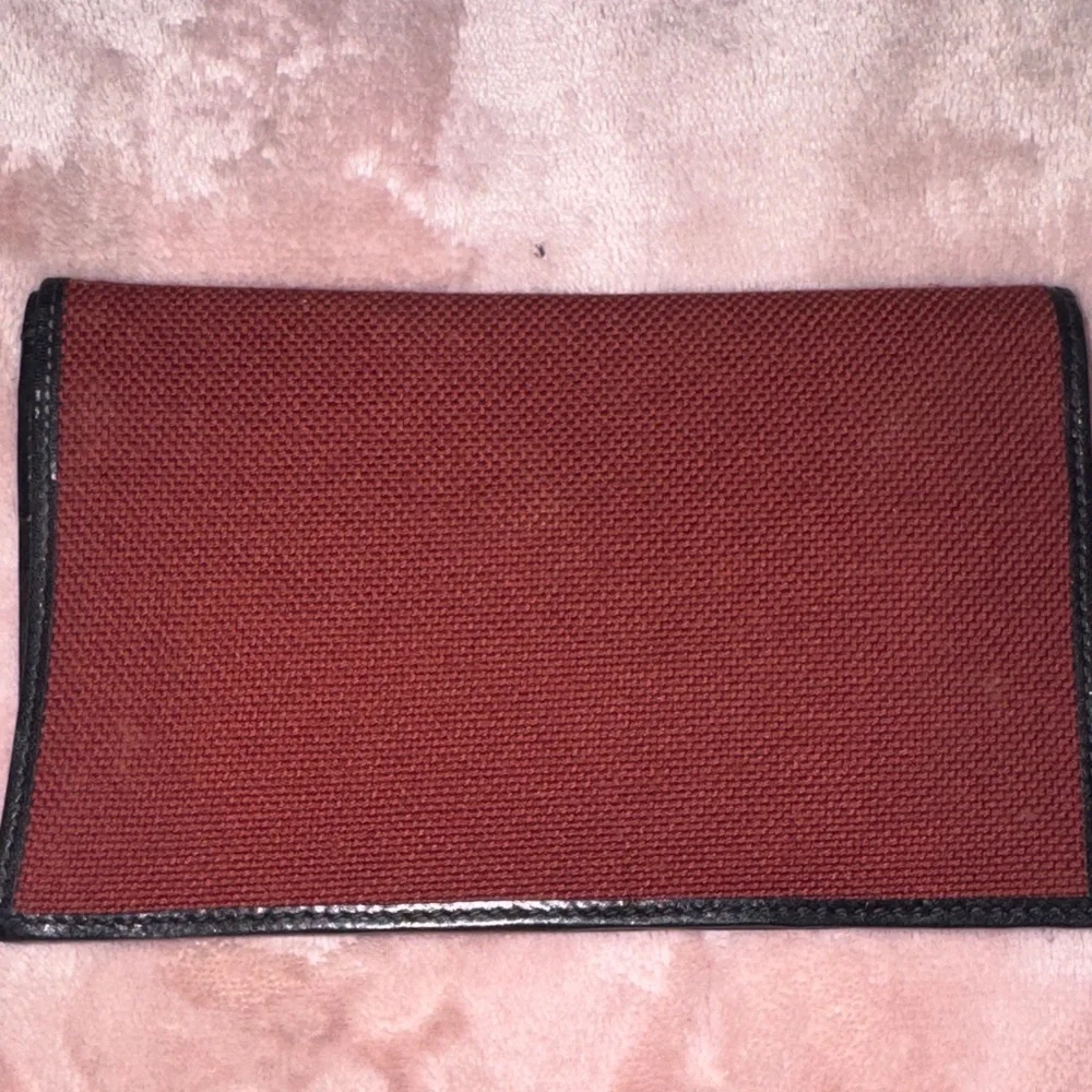 Yves Saint Laurent vintage Black and burgundy Leather bifold EUC